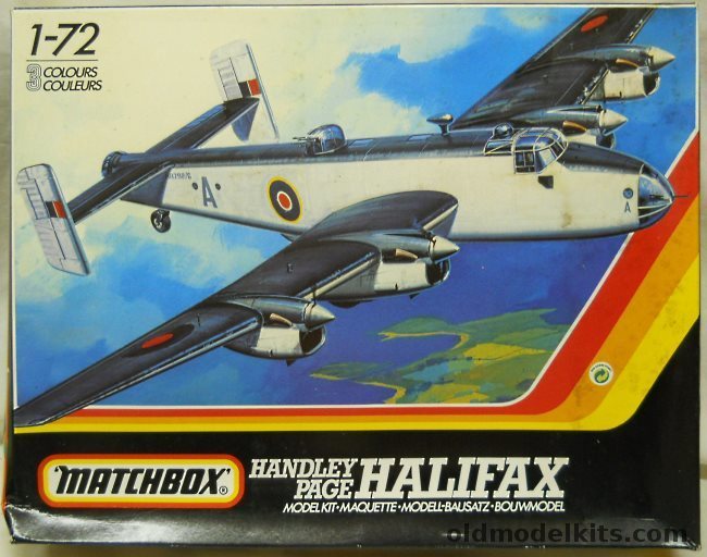 Matchbox 1/72 Handley Page Halifax GRII Series IA / B.MkI/II - 58 Sq Coastal command Wales 1943 / 76 Sq RAF Yorks (P/O Christopher Cheshire's Aircraft) / 10th Sq RAF Yorks 1942, 40604 plastic model kit